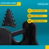 A close-up of a dumbbell rack with marketing text and icons. Náhľad obrázku produktu