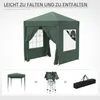 Outsunny Pavillon 2x2m Faltpavillon 4 Seitenwände mit Produktbild-Vorschau 8