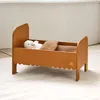 Puppenbett Noyer dunkelwalnussfarben für Puppen & Produktbild-Vorschau 1