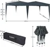 CASARIA® Pavillon Capri 3x6m Pop-Up Anthrazit Produktbild-Vorschau 7