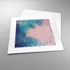 Poster - Poster ohne Rahmen - Abstraktion Rosa Blau - 30x30 Produktbild-Vorschau 3
