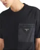 Prada T-Shirt mit Logo Applikation Schwarz Herren Produktbild-Vorschau 4