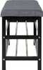 House Nordic Banc à chaussures PADOVA Gris / Noir 100 cm Voir les images du produit 3