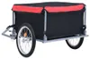 vidaXL Fahrradanhänger Schwarz und Rot 65 kg Produktbild-Vorschau 3