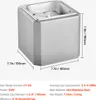 A product shot of a stainless steel glass froster with dimensions and specifications overlaid. Anteprima dell’immagine prodotto