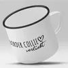 Huuraa Emaille Tasse Border Collie Geschenk Kaffeebecher Produktbild-Vorschau 2