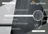 Marketing image showcasing the features of a sunnypillow product, likely a sun lounger, with text and icons highlighting its properties. Produktbild-Vorschau