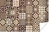 MuchoWow® Poster Retro - Muster - Braun - Abstrakt 120x80 Produktbild-Vorschau 1
