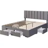 MODFU Lit avec rangement 160x200 - Lit Double Rembourré Voir les images du produit 9
