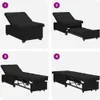 A collage of four images showing the different stages of unfolding a sofa bed. Náhľad obrázku produktu