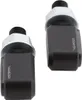 Two black motorcycle turn signals with silver threaded tops are shown against a white background. Podgląd zdjęcia produktu