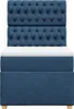 Boxspringbett mit Matratze Blau 90x200 cm Stoff Produktbild-Vorschau 6