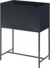 A dark gray metal planter box on a stand, shown against a white background. Podgląd zdjęcia produktu