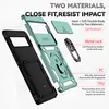 Exploded view of a phone case with various components and features highlighted with text. Produktbild-Vorschau