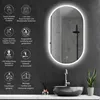 HOKO Badspiegel LED 60 x 100 cm Wandspiegel Oval + LED Produktbild-Vorschau 16