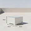 Beistelltisch Weiss Aluminium Poly-Rattan handgeflochten Produktbild-Vorschau 5
