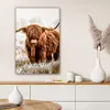 Wanddeko 60x90 cm - Schottisches Hochlandrind - Kuh - Natur Produktbild-Vorschau 6