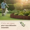 Floranica Bordure de Jardin en bois 10 x 100 cm Brune Voir les images du produit 6
