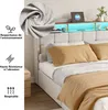 Lit 180x200 LED sommier et 2 USB, Type-C, lit double Voir les images du produit 3