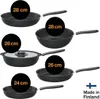 Fiskars 1027705, Rund, Wok-/Bratpfanne, Schwarz, Aluminium, Produktbild-Vorschau 6