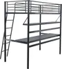 Lit mezzanine avec bureau "Alona" - 90 x 190 cm - Noir Voir les images du produit 5