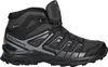 A black and gray Salomon hiking boot is shown against a white background. Voir les images du produit