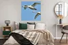 MuchoWow® Poster Schwan - Vogel - Himmel - Blau 100x100 cm Produktbild-Vorschau 4