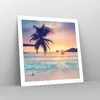 Poster - Poster ohne Rahmen - Meer Strand Palme - 60x60 cm Produktbild-Vorschau 7