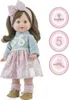 Puppe Nicole 42 cm mit langen Haaren Schlafaugen & Weichkörper für Kinder Spielzeug-Puppe Spielpuppe Spielwaren Geschenkidee Geburtstag Weihnachten Produktbild-Vorschau