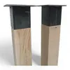 Gerade Holzbeine aus massivem Eichenholz, 71cm hoch, Ein Produktbild-Vorschau 4