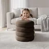 Pufa otwierana ze schowkiem welurowa 42 cm SNUGGO Brązowa Podgląd zdjęcia produktu 6