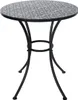 Gartentisch Celia rund Metall Ø 57 x H 68 cm Schwarz/Weiß Produktbild-Vorschau 1