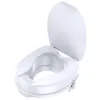 A white toilet seat riser with the lid open, shown from a slightly elevated angle against a white background. Anteprima dell’immagine prodotto
