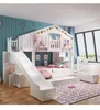 360Home schönes Haus Etagenbett mit Rutsche, Stufen und Produktbild-Vorschau 4