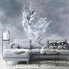 FOTOTAPETE Ballerina Vintage Blau 368x254 cm VLIES Tapete Produktbild-Vorschau 2