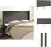 vidaXL Kopfteil mit Ohren Dunkelgrau 203x16x118/128 cm Samt Produktbild-Vorschau 1