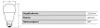 A diagram showing the dimensions of an LED light bulb alongside a table of its specifications. Produktbild-Vorschau