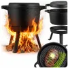 Marmite en fonte 8 litres + poêle à griller sur pieds avec Voir les images du produit 14