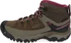 Side view of a brown and beige KEEN Targhee III Mid WP hiking boot for women. Voir les images du produit