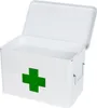 Medizinbox Hausapotheke Metall HMF 1771 Weiß 32.5 x 20 x 20.5 cm mit Zusatzfunktion Produktbild-Vorschau