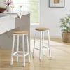 FORTENA Hoher Barhocker Rund 65 cm Eiche Sonoma/Weiß mit Produktbild-Vorschau 3