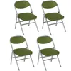 Klappstuhl 4er Set Lounge-Sessel mit Corduroy Polster Produktbild-Vorschau 1