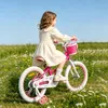 HILAND 18 Zoll Mädchen Kinderfahrrad mit Korb & Bändern, Produktbild-Vorschau 4