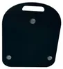 A black acrylic board with three circular indentations and a handle cutout at the top. Produktbild-Vorschau