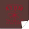 MuchoWow® Poster Atome - Vintage - Rot 75x75 cm - Wand Produktbild-Vorschau 1