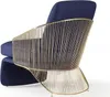 Blau Sitzmöbel Luxus Sessel Einrichtung Wohnzimmer Designer Produktbild-Vorschau 3