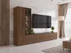 Nábytok do obývačky MEDOXIN - orech / čierny + LED Náhľad obrázku produktu 4
