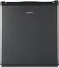 A front view of a small, grey refrigerator. Produktbild-Vorschau