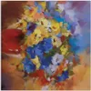 Leinwandbild bunte blumen auf einer wiese 30x30 cm Feeby Produktbild-Vorschau 3
