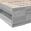 The Living Store Bettgestell mit Schublade Grau Sonoma Produktbild-Vorschau 9